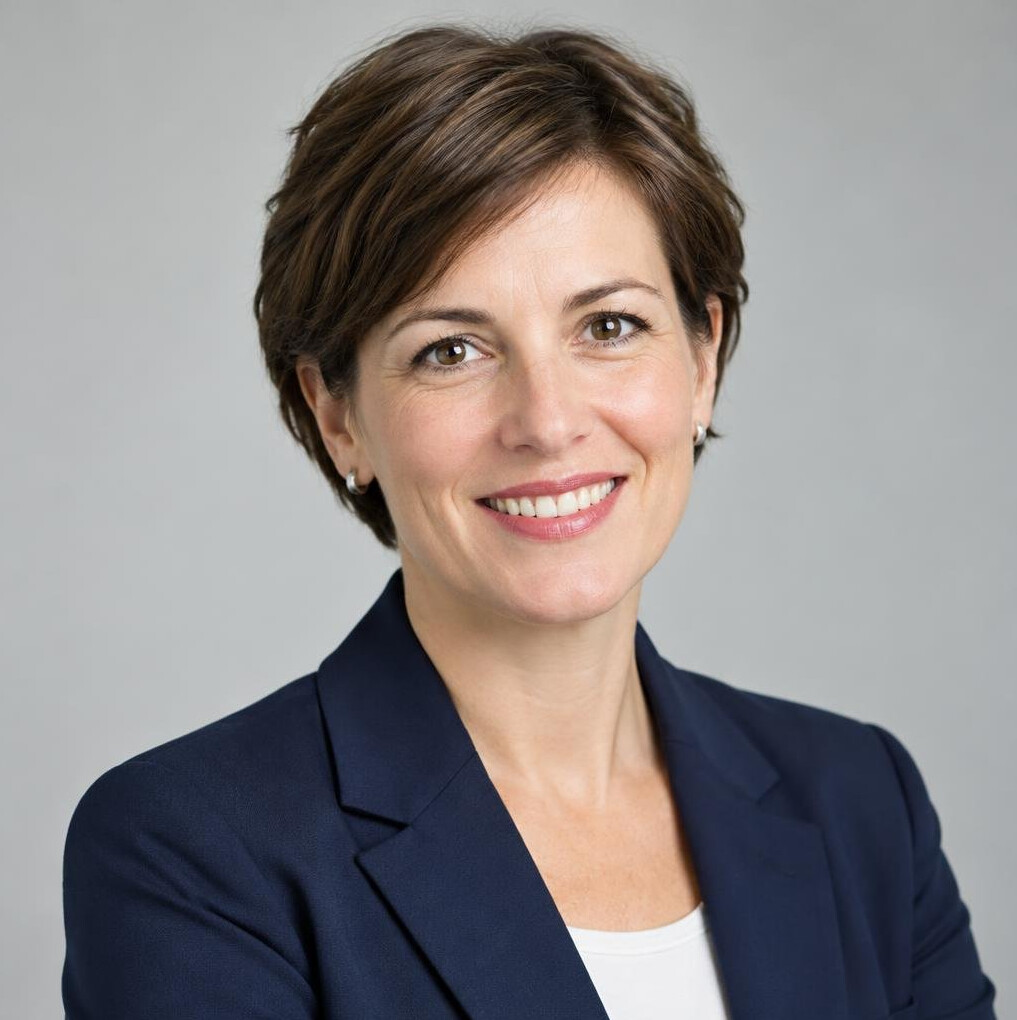Portrait of a smiling businesswoman in a blazer